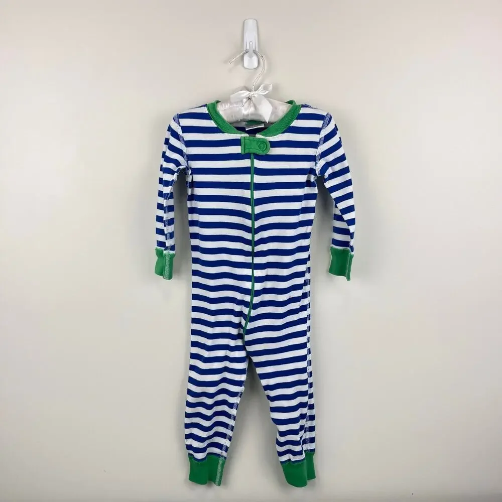 Hanna Andersson Blue Striped Pajamas 80 cm 18-24 Months